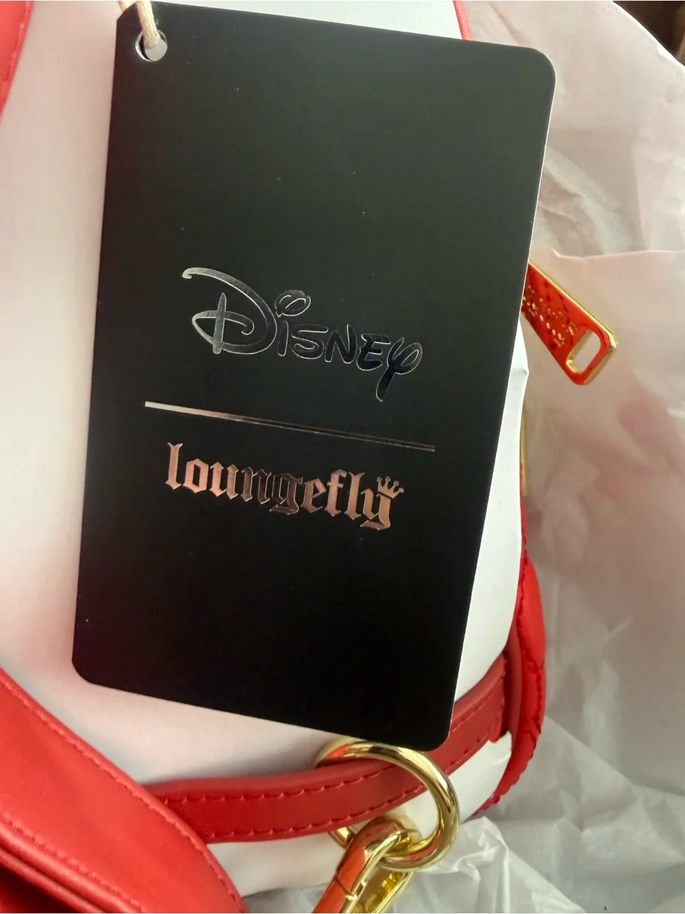 Disney Red Quilted Mini Backpack Crossbody by Loungefly